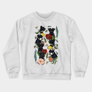 Botanical and Black Schnauzer Crewneck Sweatshirt